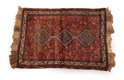 Lot 619 - Khamseh Rug South West Iran, circa 1920 The field richly decorated with tribal and zoomorphic...