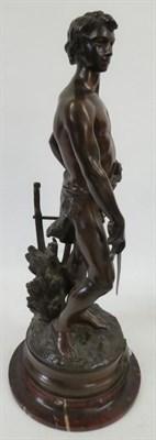 Lot 635 - Adrien-Étienne Gaudez (French, 1845-1902): A Pair of French Bronze Figures of ORPHÉ and...
