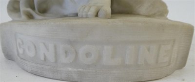 Lot 639 - W J Docherty (19th century): ''Gondoline'', a white marble figure of a classical maiden loosely...