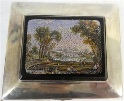 Lot 641 - An Italian Micro-Mosaic Plaque, 1st half 19th century, worked with the Marriage of Isaac and...