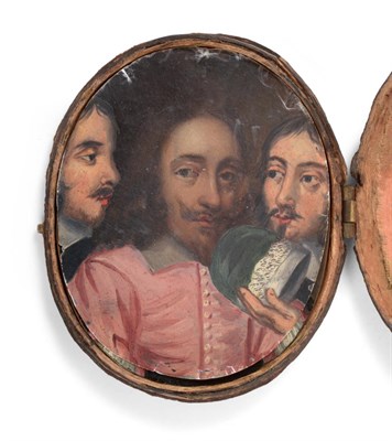 Lot 642 - English School (mid 17th century): A Miniature Bust Portrait of King Charles I, with eleven...