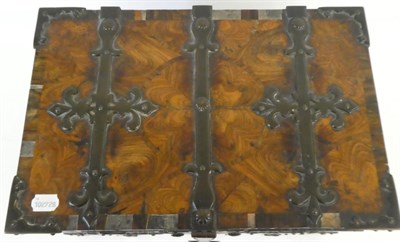 Lot 651 - A Louis XIV Brass Mounted Kingwood and Rosewood Coffre-Fort, circa 1690, with fleur de lys and...
