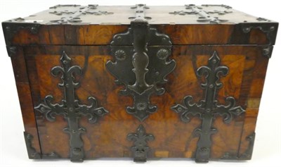 Lot 651 - A Louis XIV Brass Mounted Kingwood and Rosewood Coffre-Fort, circa 1690, with fleur de lys and...