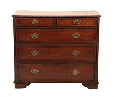 Lot 673 - An Early 18th Century Straight Front Chest of Drawers, the moulded top above two short and...