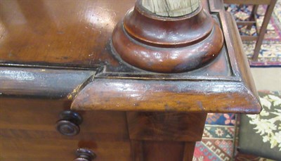 Lot 703 - A Late 19th Century Mahogany and Narwhal Tusk Cabinet, the upper section with five Narwhal (Monodon