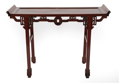 Lot 705 - A Chinese Hardwood Altar Table, late 19th/early 20th century, of rectangular form with scrolled...
