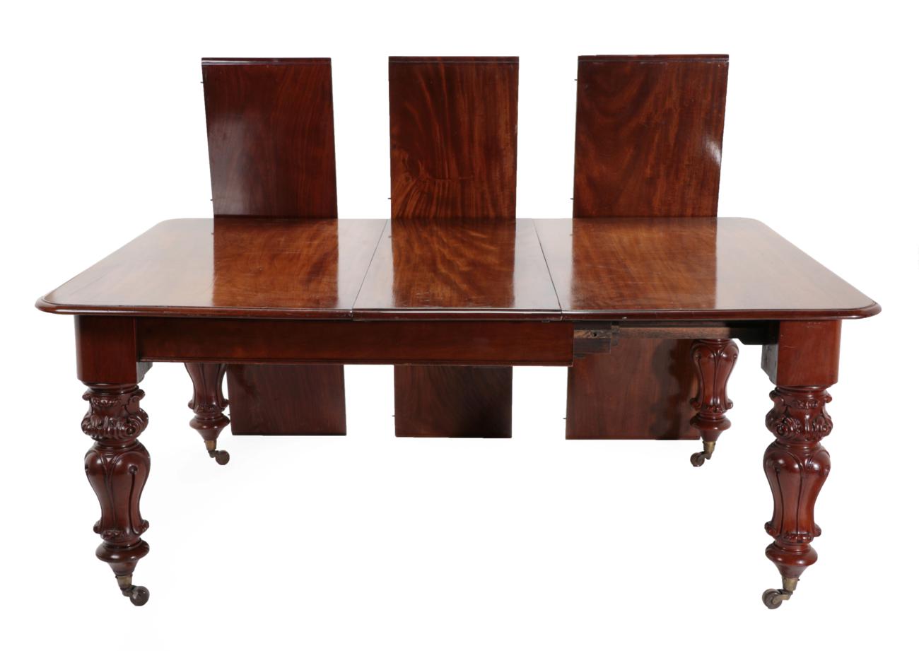 Lot 713 - A Victorian Mahogany Telescopic Extending Dining Table, Circa 1840 with four original...