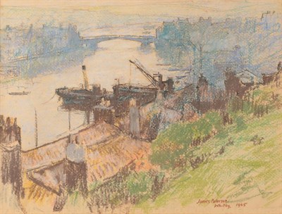 Lot 1006 - James Paterson (1854-1932) Scottish ''Whitby'', signed, inscribed and dated 1925, pastel, 27.5cm by