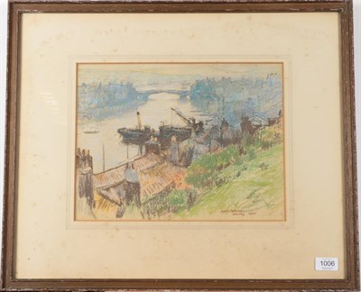 Lot 1006 - James Paterson (1854-1932) Scottish ''Whitby'', signed, inscribed and dated 1925, pastel, 27.5cm by