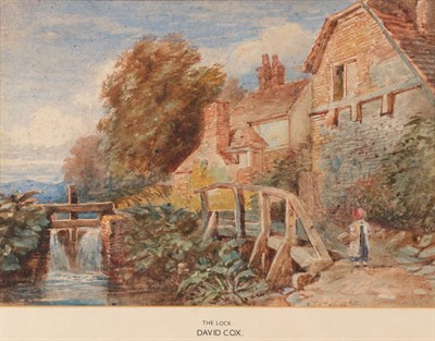Lot 1022 - Circle Of David Cox, ''The Lock'', bears signature, watercolour, 24cm by 34cm