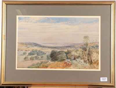 Lot 1027 - Emma Sophia Oliver (1819-1885) The Vale of Dedham with sportsmen in the foreground, signed and...