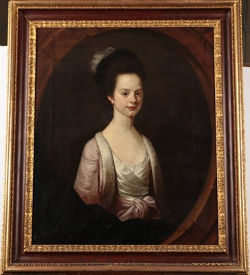 Lot 1048 - Nathan Drake (1728-1778) Portrait of Frances Grimston in a feigned oval, signed and dated 1770,...
