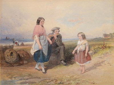Lot 1053 - Henry Parsons Riviere (1811-1888) ''The Rehearsal'', signed and dated 1862, watercolour, 46.5cm...