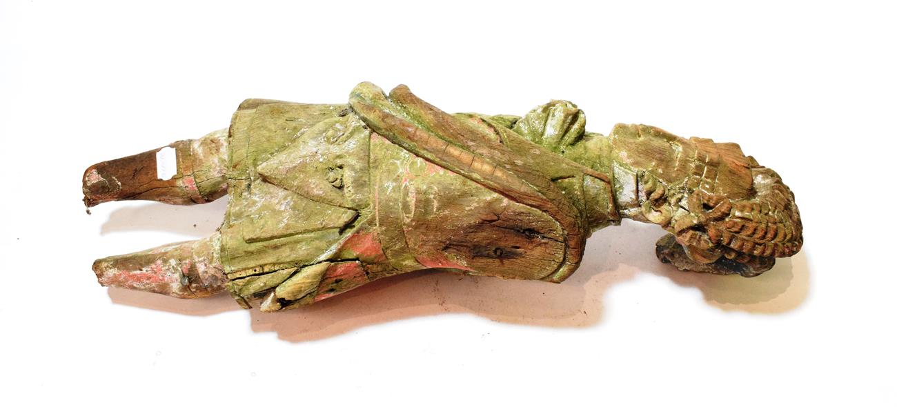 Lot 76 - Carved pine/limewood advertising figure Highlander Tobacco