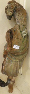 Lot 76 - Carved pine/limewood advertising figure Highlander Tobacco