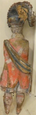 Lot 76 - Carved pine/limewood advertising figure Highlander Tobacco