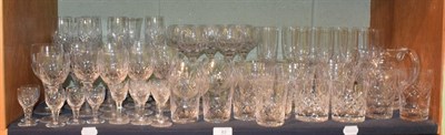 Lot 83 - A quantity of drinking glasses including champagnes, wines and tumblers, some Stuart crystal