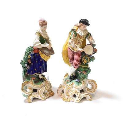 Lot 85 - A pair of 19th century Royal Crown Derby figures, 26.5cm high