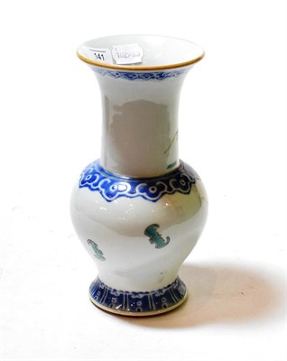 Lot 141 - A Chinese famille rose baluster vase, bearing red seal mark, 25cm high