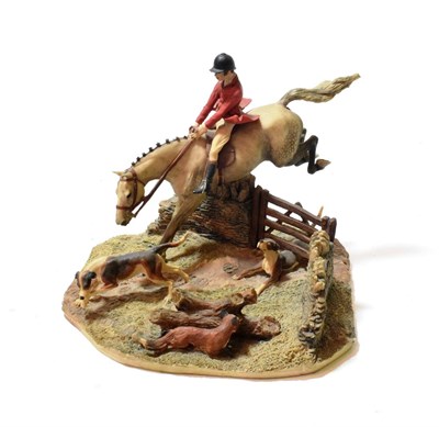 Lot 179 - Border Fine Arts 'Full Cry' (Foxhunter Scene), model No. L23 by David Geenty, limited edition...