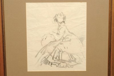 Lot 677 - Sir William Russell Flint RA, PRWS, RSW, ROI, RE, NS (1880-1969) Study of a seated girl wearing...