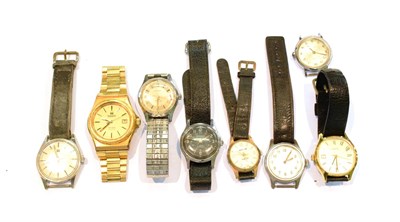 Lot 274 - A group of gents wristwatches including Tissot, Seconda etc