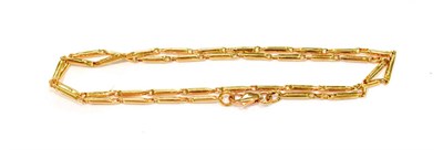 Lot 275 - A 9 carat gold fancy link necklace, length 47cm