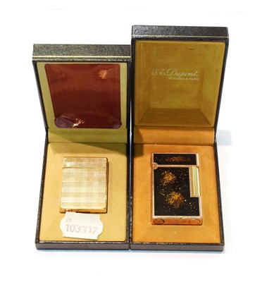 Lot 290 - A Lacque de Chine S.T. Dupont cigarette lighter No. 2BCF42 (boxed with paperwork), together with an