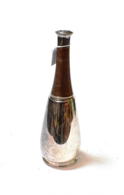 Lot 313 - An unusual silver plate and wood cocktail shaker, by William Suckling, Birmingham, 20th...