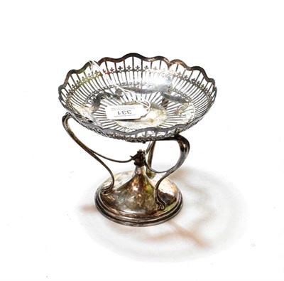 Lot 331 - An Edward VII silver bowl, by James Dixon and Sons, Sheffield, 1906, the shaped circular bowl...