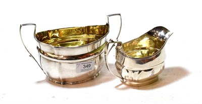 Lot 349 - A George III silver sugar-bowl and a George III silver cream-jug, the first maker's mark...