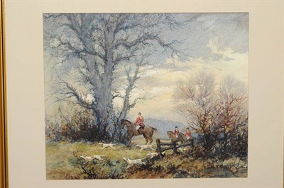 Lot 696 - Robert Leslie Howey (1900-1981) "The hunt in Cleveland" Signed and signed verso, inscribed on...