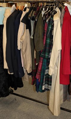 Lot 407 - Assorted costume including a Feraud jacket; a Brioni suit, a Brioni jacket, an Aquascutum coat;...