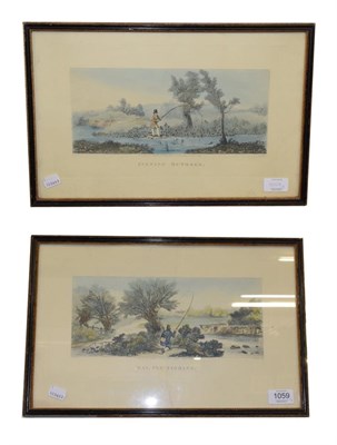 Lot 1059 - British School (19th century) Two engravings of fishing ''Evening October'' and ''May...