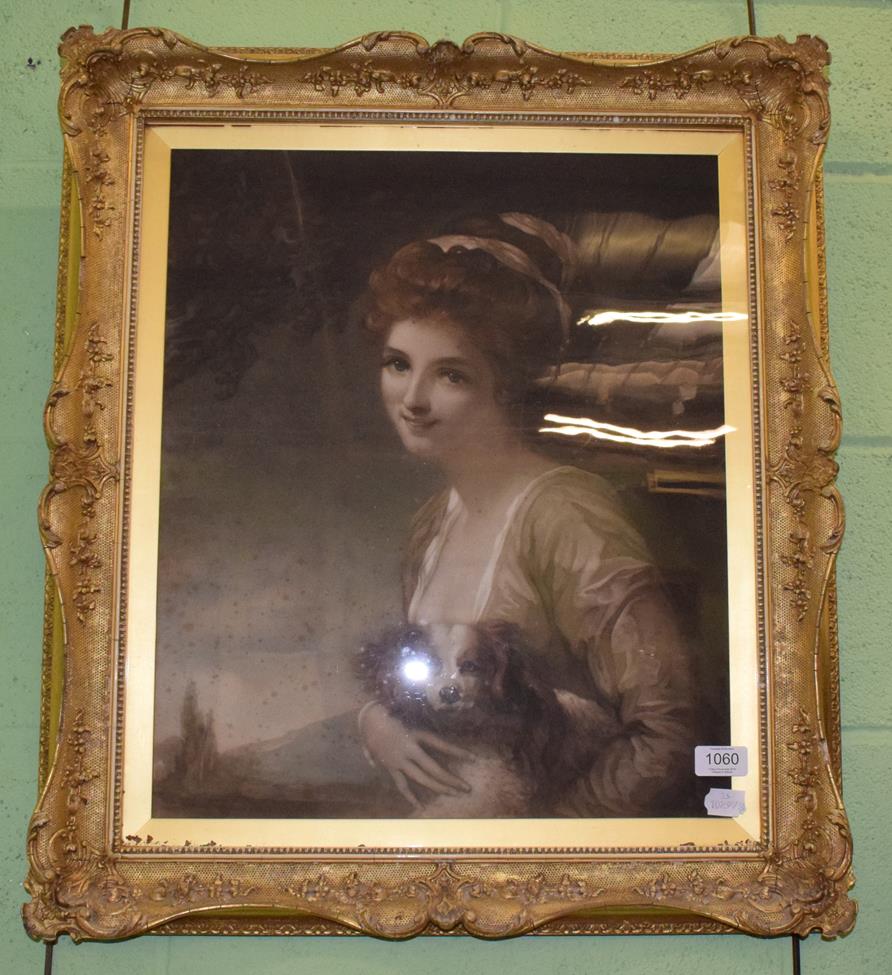 Lot 1060 - After George Romney (1734-1802) ''Lady Hamilton as Nature'', print, 49cm by 41cm