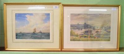 Lot 1069 - Frederick James Aldridge (1850-1933) In sight of land, signed, watercolour; together with...