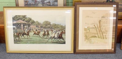 Lot 1077 - After Cuthbert Bradley ''The Polo Match'', print; together with an indistinctly signed and numbered