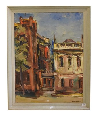 Lot 1086 - J Wasideek (20th century) French cityscape, signed and dated (19)78, oil on canvas, 85cm by 65.5cm