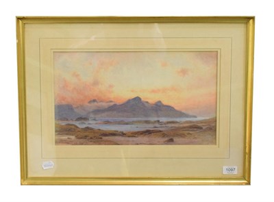 Lot 1097 - S.G.W Roscoe (19th/20th century) ''The Island of Rhum by the Sound of Sleath'', signed and...