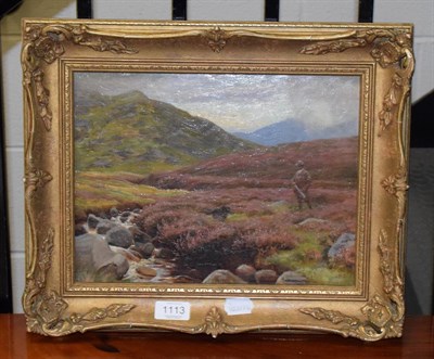Lot 1113 - James Barham Cook (1833-1910), Shooting on the heather moors, signed with a monogram lower...