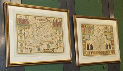 Lot 1117 - Two reproduction maps of Cambridge and Surrey