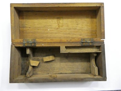 Lot 1143 - A leather bound fitted stationary case; two further examples; a cased microscope; four fitted...