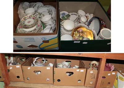 Lot 1150 - A large quantity of household ceramics and glass including: Staffordshire seated spaniels,...
