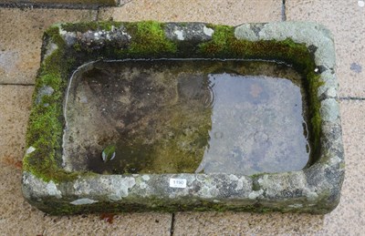 Lot 1190 - A stone rectangular trough