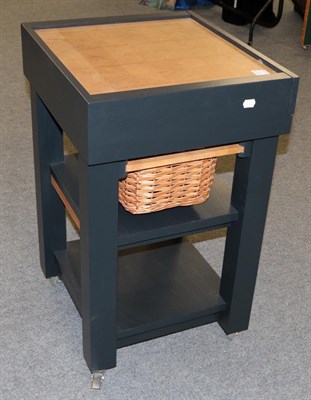 Lot 1234 - An Inglish Design bespoke dark grey painted butchers block