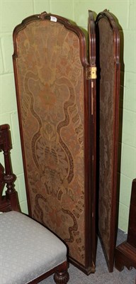 Lot 1261 - A 19th century three-fold screen