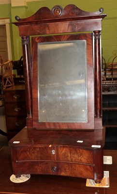 Lot 1298 - A Victorian mahogany toilet mirror