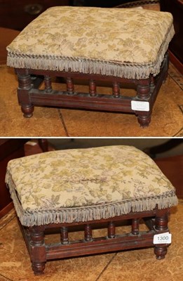 Lot 1300 - A pair of late 19th century footstools