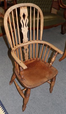 Lot 1315 - A high back Windsor chair