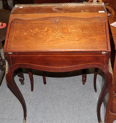 Lot 1354 - A late 19th century French lady's rosewood bureau, 73cm wide